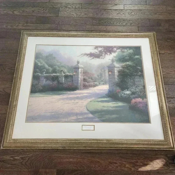 Thomas Kinkade Limited Edition "Summer Gate" S/N Oil On Canvas Painting - Picture 6 of 6